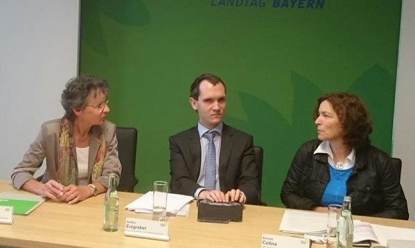 Pressekonferenz von Kerstin Celina mit Herrn Erzgraber, BBSB und Frau Dr. Frederici.