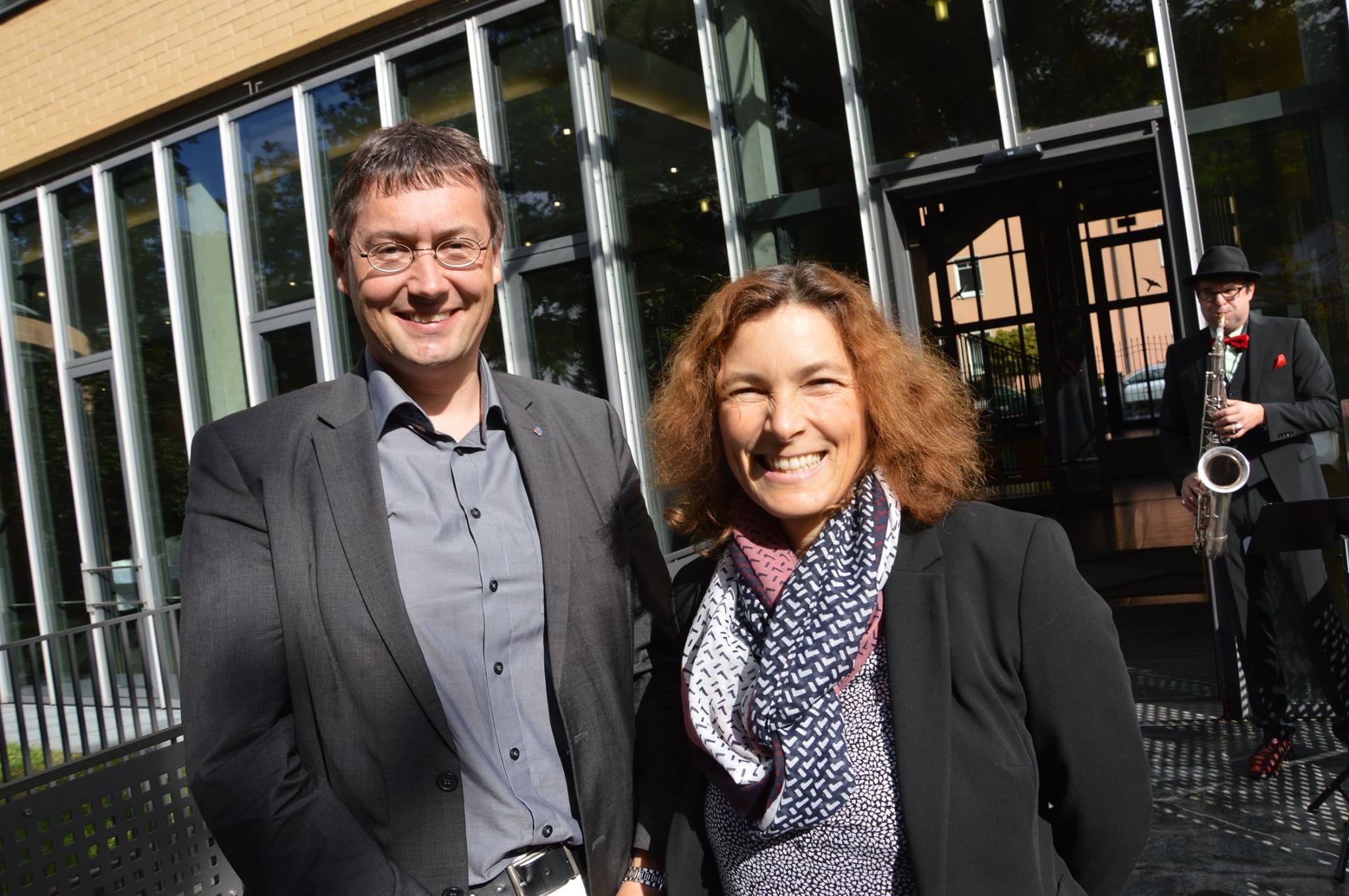 10 Jahre ZBFS - auf dem Foto ist Christoph Wutz, Leiter des bfw Würzburg, und Kerstin Celina. Bild mit freundlicher Genehmigung von Angelika Cronauer.