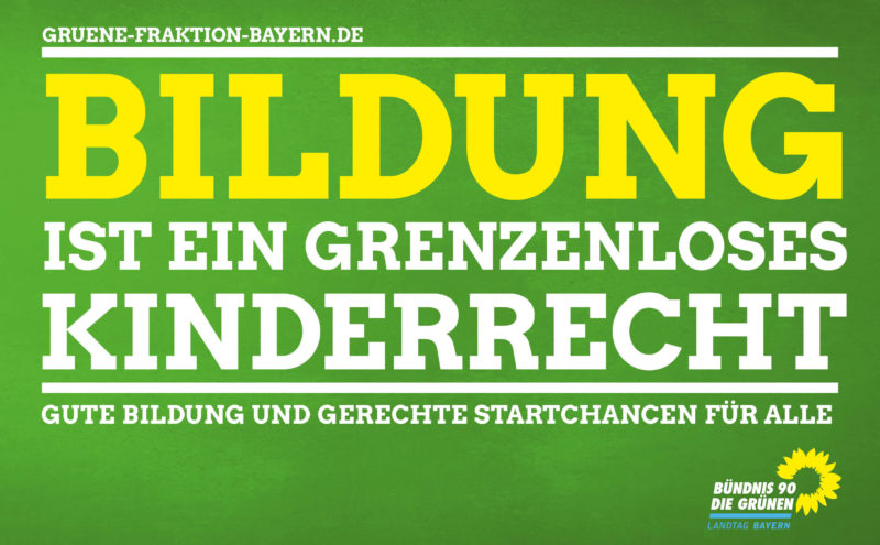 Bildungskampagne der Grünen Fraktion Bayern