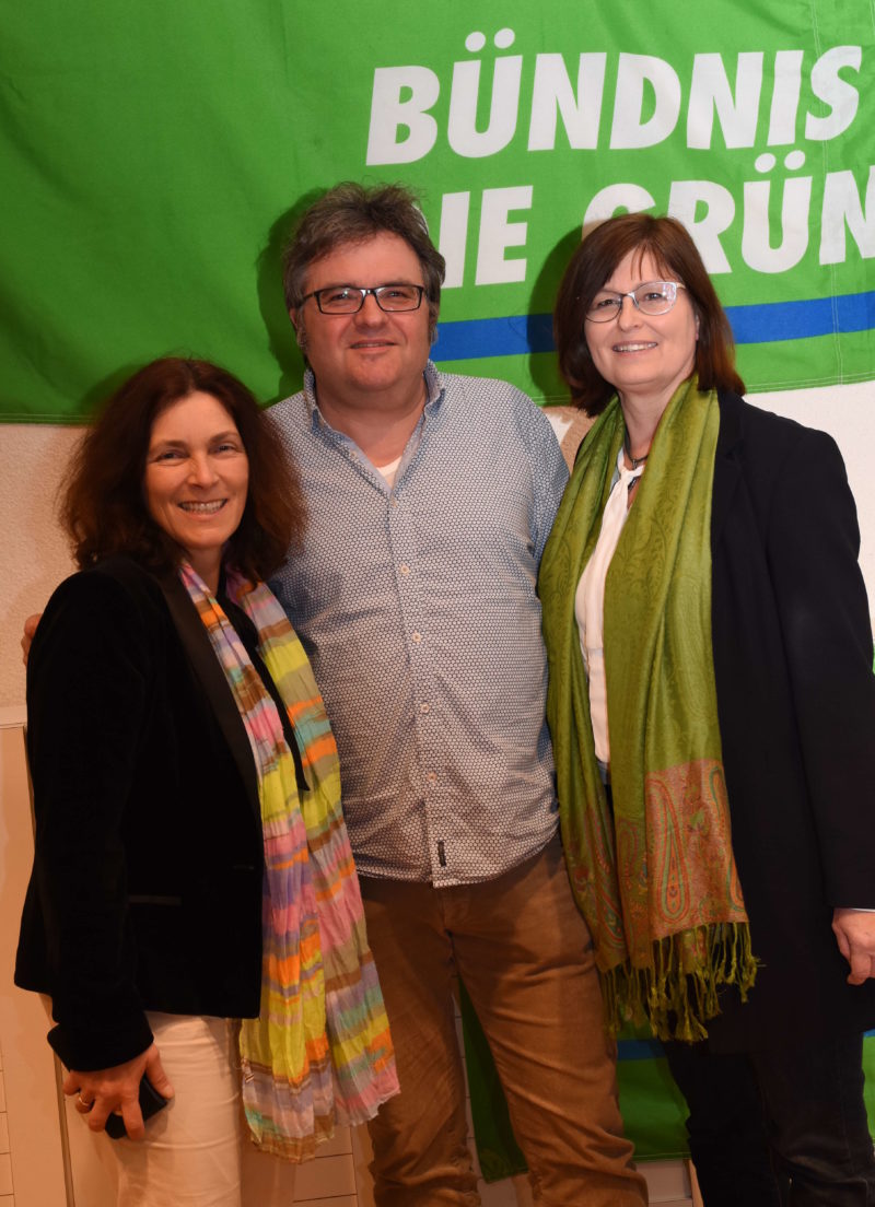 Kerstin Celina, Gerhard Müller und Karen Heußner beim Politischen Aschermittwoch 2018.